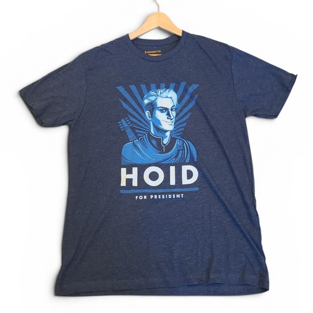 Dragonsteel Hoid For President Shirt Mens Large Blue Brandon Sanderson Cosmere L